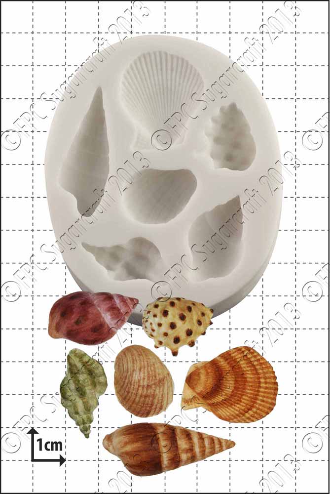 'Sea Shells' Silicone Mould by FPC B020
