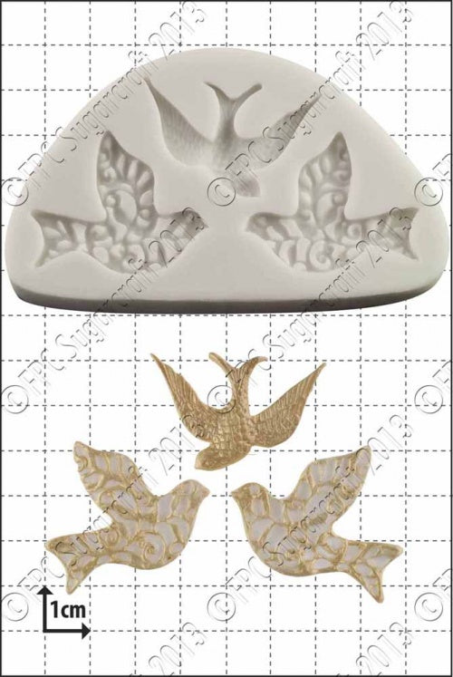 'Three Little Birds' Silicone Mould C095
