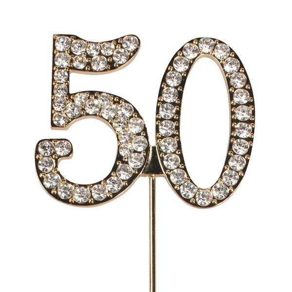 Diamante Number 50 -Gold