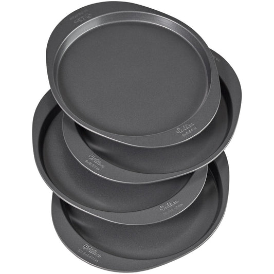 4-PIECE WILTON EASY LAYERS! ROUND 8 IN. CAKE PAN SET