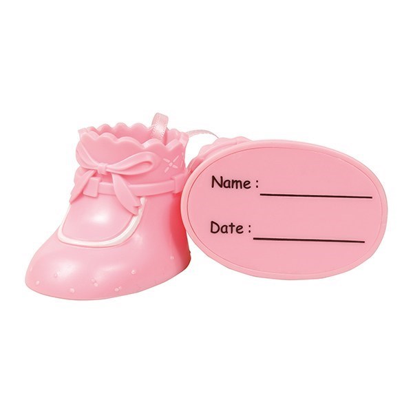 Cake Star Plastic Topper - Booties Pink