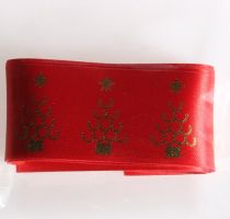 Christmas Tree Red & Gold Ribbon Retail Pack 36mm x 2m