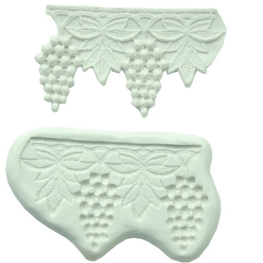 * Embroidery lace maker mould -Grapes with leaves #44-1011