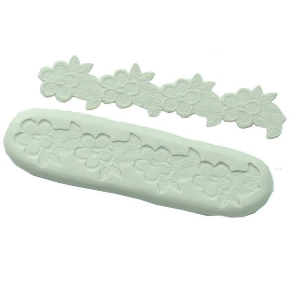 Embroidery lace maker mould - Flowers with Leaves