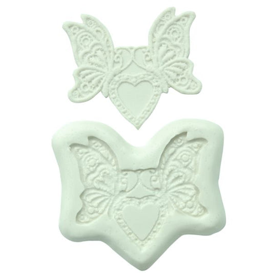 * Embroidery Lace Maker Mould - Lace Butterfly with Heart #44-1489