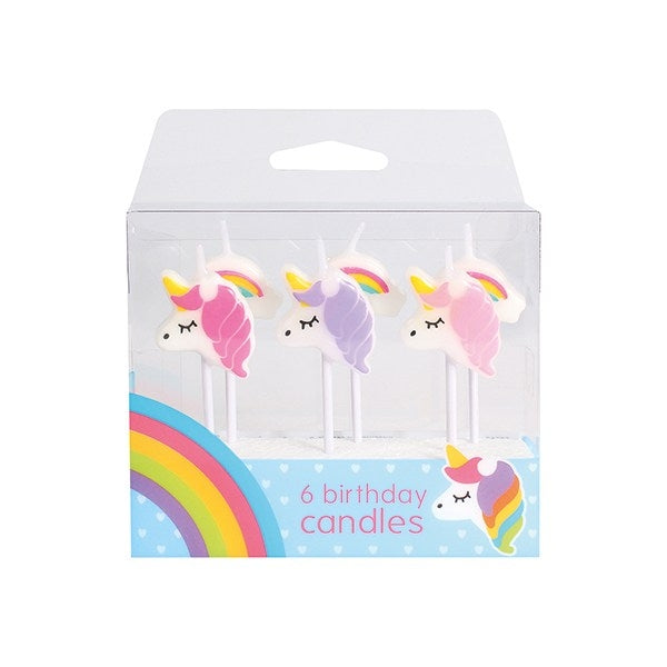 Unicorn Candles - 6 pce