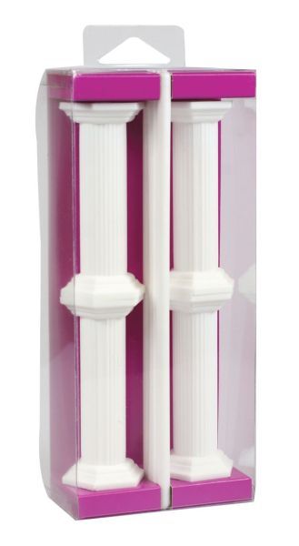 White cake Pillar and Dowel Set - 90mm  #7780