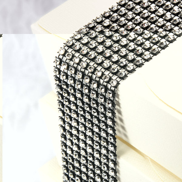Diamanté Effect 8 Rows Band