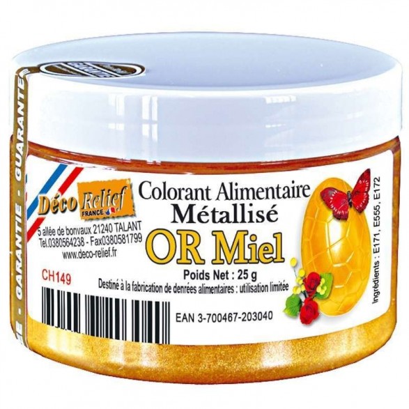 DECO RELIEF COLOUR  Honey Gold  Lustre powder - 25g  CH149