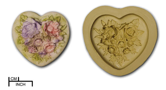 Floral Heart DPM Mould