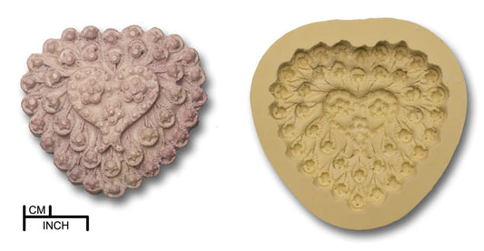 Floral Heart DPM Mould