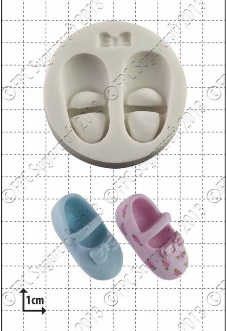 Baby Shoes and Bow -Silicon mould  FPC-C010