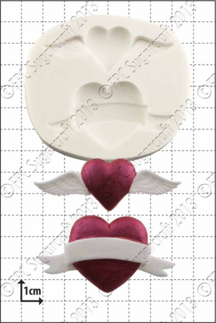 Valentine Hearts  Silicone Mould by FPC