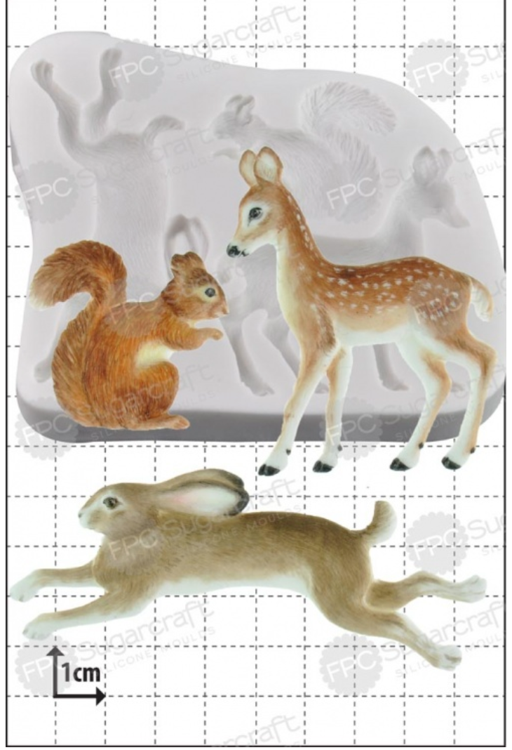 Woodland Animals Silicone Mould by FPC