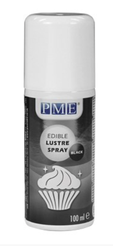PME Edible Lustre spray (Aerosol)  BLACK  (Please see the shipping note)