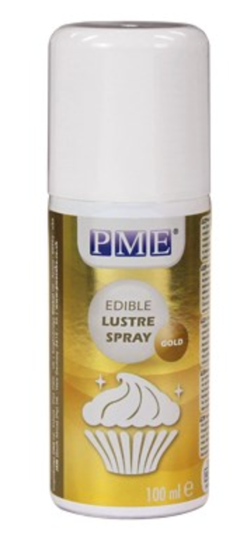 PME Edible Lustre spray (Aerosol)  GOLD 100ml  (Please see the shipping note)