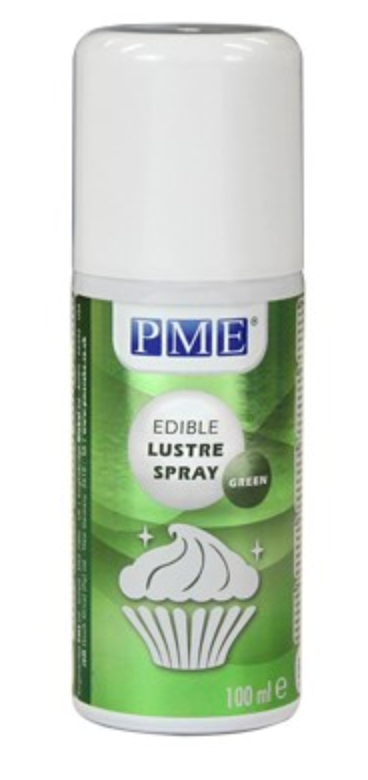 PME Edible Lustre spray (Aerosol)  GREEN (Please see the shipping note)