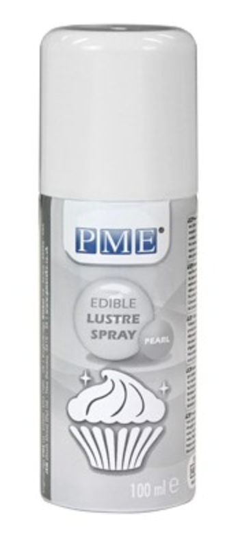 PME Edible Lustre spray (Aerosol)  PEARL  100ml (Please see the shipping note)