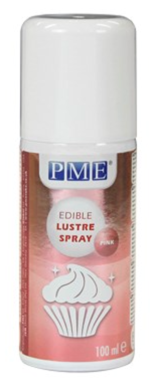 PME Edible Lustre spray (Aerosol)  PINK  (Please see the shipping note)