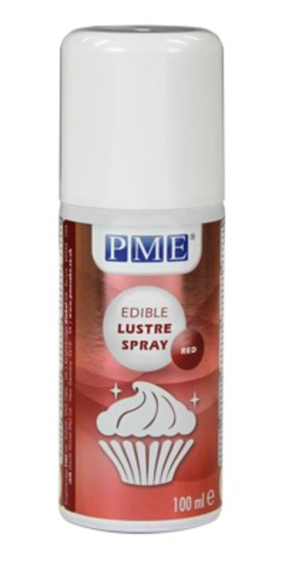 PME Edible Lustre spray (Aerosol)  RED  (Please see the shipping note)