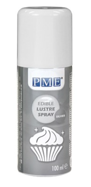PME Edible Lustre spray (Aerosol)  SILVER (Please see the shipping note)
