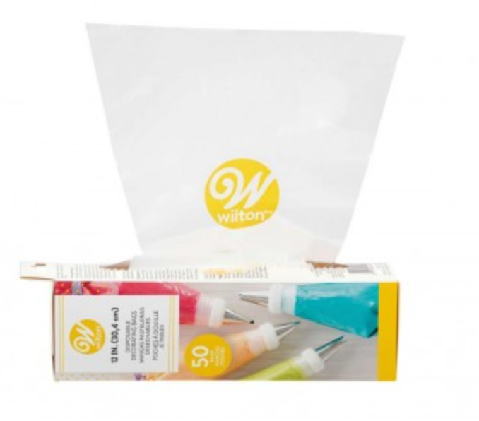 WILTON  DISPOSABLE DECORATING BAGS - 12" - PACK OF 50