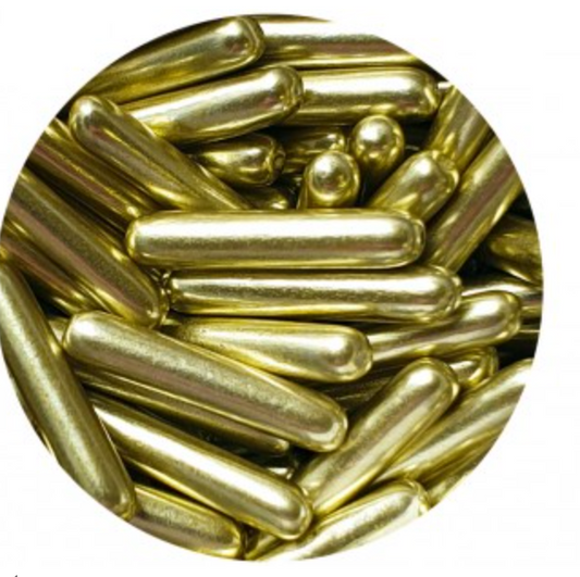 SCRUMPTIOUS : MACARONI RODS - METALLIC GOLD-80g