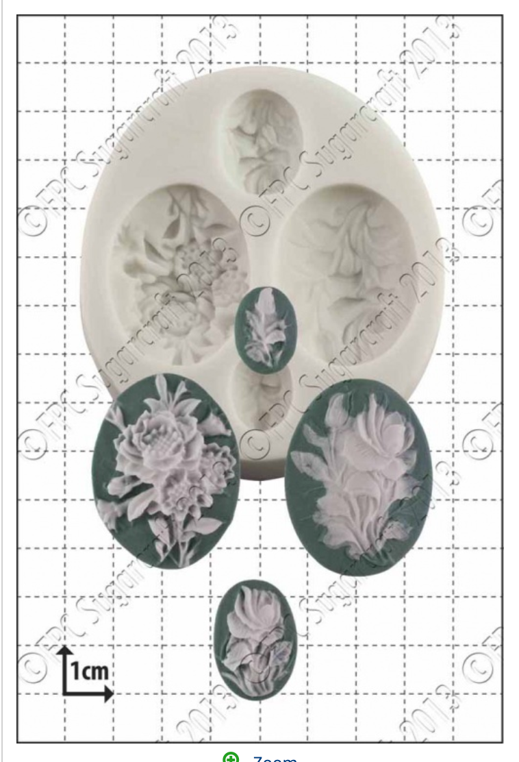 Flower Cameos Silicone Mould BY FPC C092