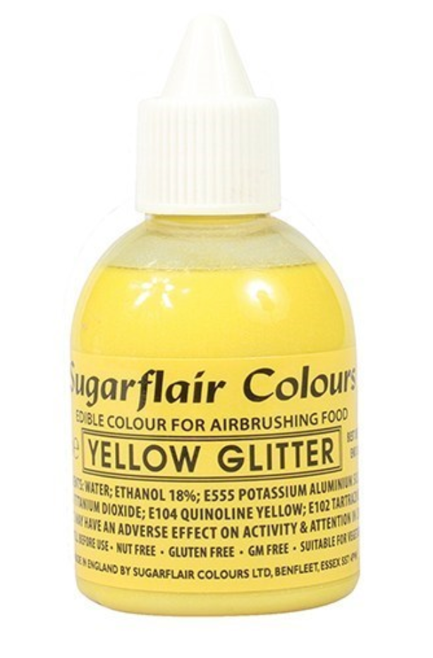 SUGARFLAIR -Airbrush Colour -GLITTER 60ml CHOOSE A COLOUR