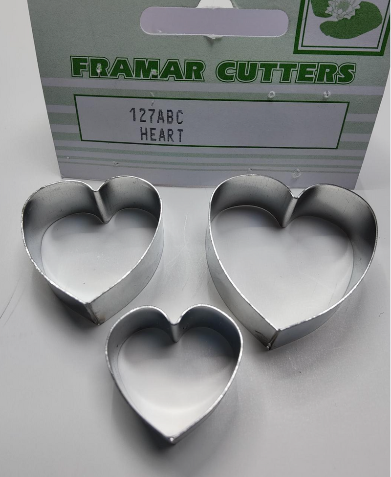 Heart Framar Metal Cutters set of 3 -127S
