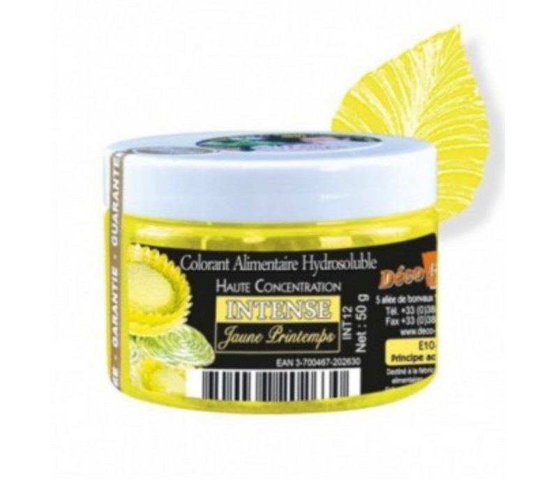 Intense Food Colour-Deco Relief H/C Food Colour -Spring Yellow -50g  INT12