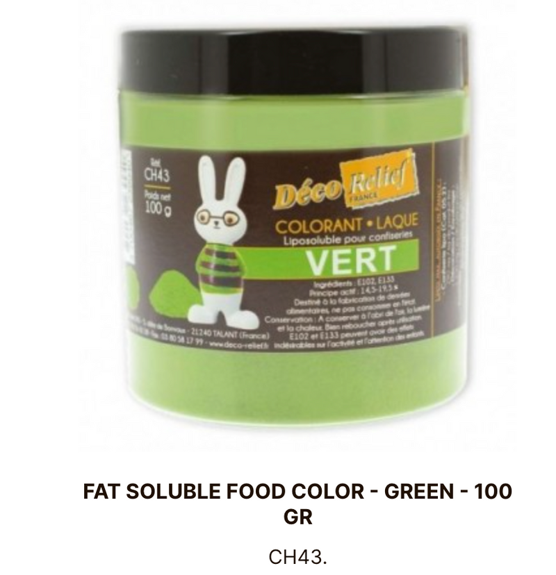 Deco-Relief Special Chocolate Food Colour -Green 100g 400cc pot