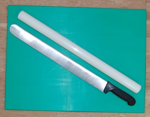 Non-stick board with Rolling pin and Cake leveling knife