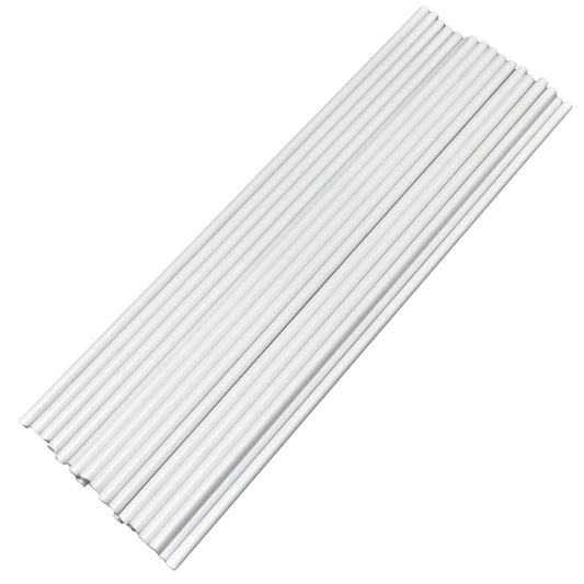 White Plastic cake Dowel 8 inch 6mm thick #JP08