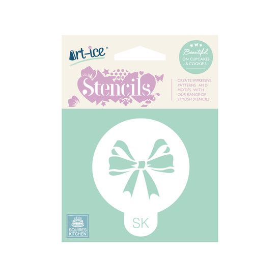 SK Stencil Round Celebration Bow CC05B003-01