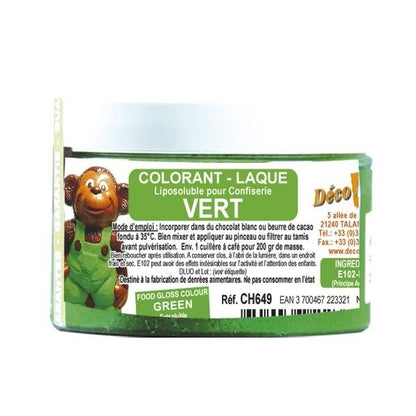 DECO RELIEF COLOUR  Special Food Colour for Chocolate -Gloss Green 20g # CH643