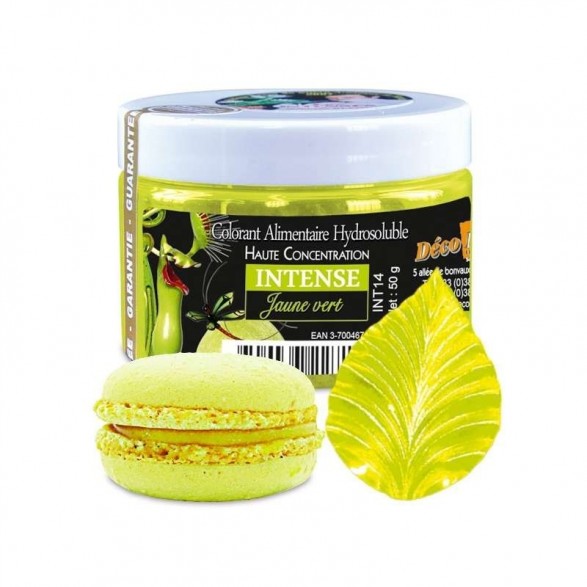 Intense Food Colour-Deco Relief H/C Food Colour  -Yellow Green -50g   INT14
