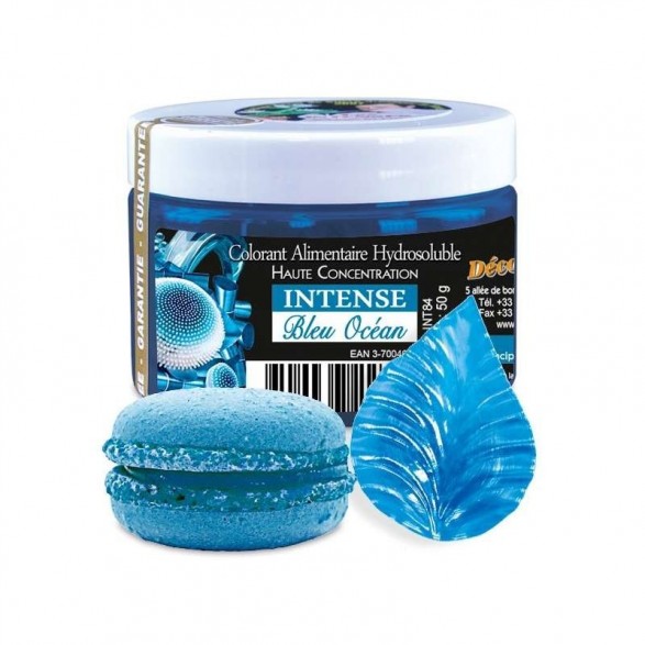 Intense Food Colour-Deco Relief H/C Food Colour  -Ocean Blue -50g   INT84