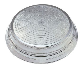 Round Plastic Cake Stand -14 inch Top  Silver