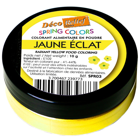 DECO RELIEF COLOUR  INTENSIVE WATER SOLUBLE FOOD COLOUR - RADIANT YELLOW - 10g #SPR03