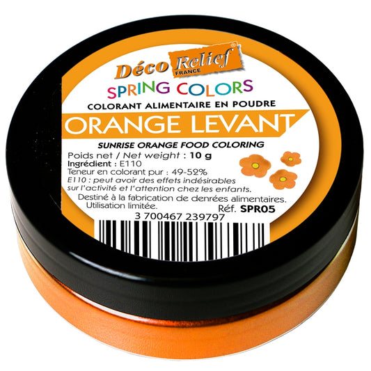 DECO RELIEF COLOUR  INTENSIVE WATER SOLUBLE FOOD COLOUR -SUNRISE ORANGE - 10g #SPR05