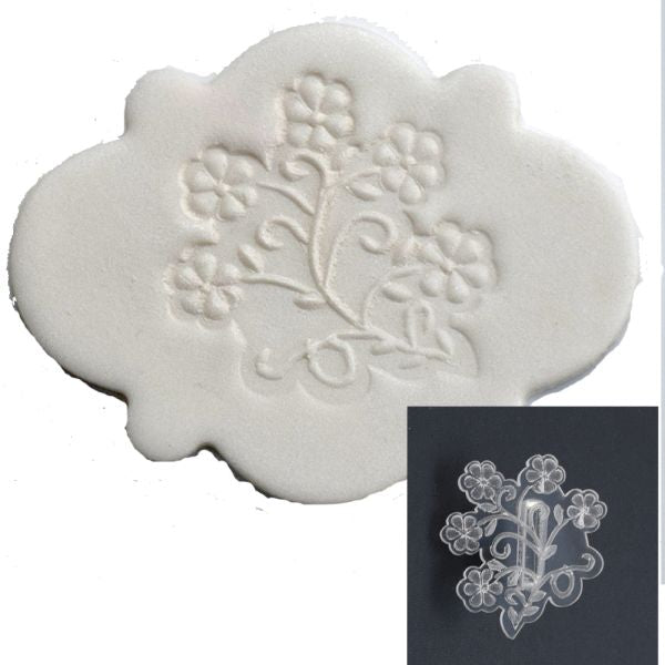 Embossing stamp - five daisies 40mm tall (PERU)