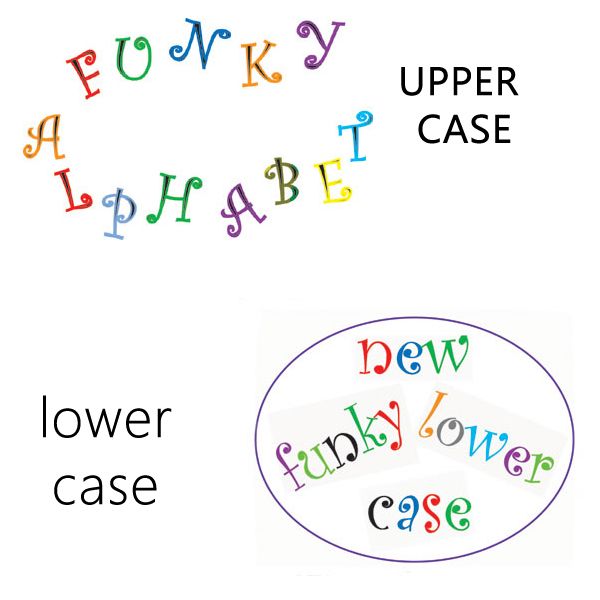 Funky Alphabet, Number Upper AND Lower case SET by FMM