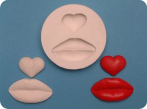 Lips & Heart -FSilicon mould PC-C008