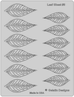* Gelatin Veining Sheet - Leaf set No 6 #46-4563