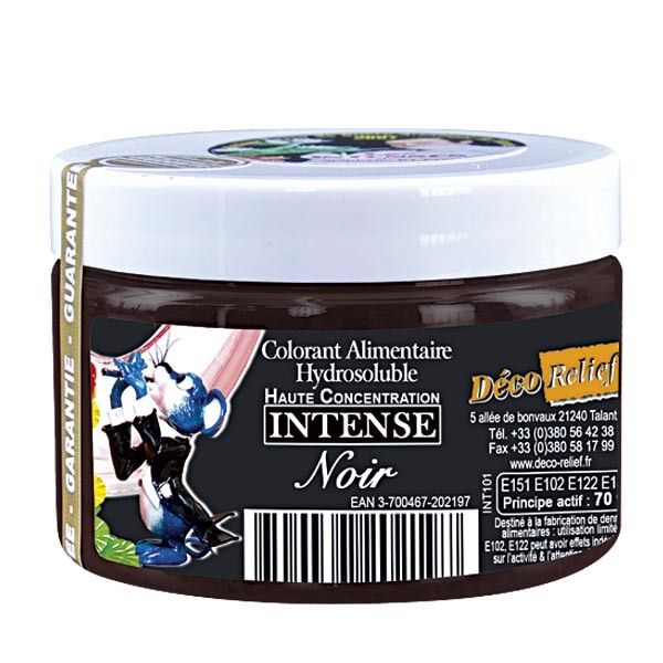DECO RELIEF COLOUR  Intense Food Colour-   -Black-50g  INT101