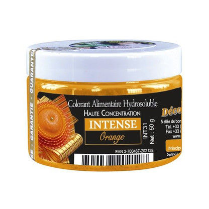 DECO RELIEF COLOUR  INTENSIVE WATER SOLUBLE FOOD COLOUR-Orange-50g INT31