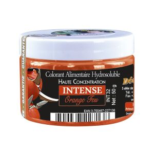 Intense Food Colour-Deco Relief H/C Food Colour  -Fire Orange -50g  INT32