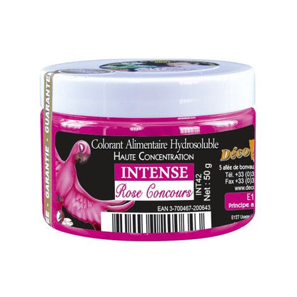 DECO RELIEF COLOUR  INTENSIVE WATER SOLUBLE FOOD COLOUR -Rose 50g  INT42