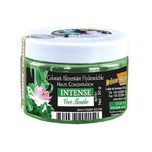 DECO RELIEF COLOUR  INTENSIVE WATER SOLUBLE FOOD COLOUR  -Green -50g   INT61